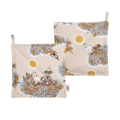 Gryteklut sett 22x22cm Venner for alltid - Ikke brenn potene! Kjøkkentekstilene Venner for alltid med myke, skylignende former tilfører lekenhet i hverdagen. De er perfekte for eventyr på kjøkkenet!