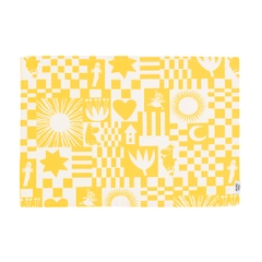 Tablemat Party yellow - The vibrant colors of the Party Collection's products make them perfectly suited for summer ... The playful patterns are closely based on early Moomin patterns from the 1950s, with many fun ...