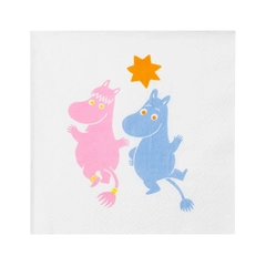 Paper napkin 33cm Party - The vibrant colors of the Party Collection's products make them perfectly suited for summer ... The playful patterns are closely based on early Moomin patterns from the 1950s, with many fun ...