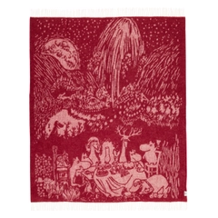 Ullteppe 130x170cm Festlige stunder - Skap litt mummimagi i interiøret med et vidunderlig varmt mummi-ullteppe! Moomin 80-kolleksjonen Festlige stunder feirer samhold og vennskap. La oss glede oss over å være sammen og vise ...