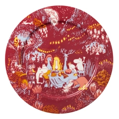 Serving plate 30cm Festive Moments - Celebrate the Moomin 80 anniversary in a Moominous way with fireworks and pancakes! The Moomin 80 Festive Moments collection celebrates togetherness and friendship.