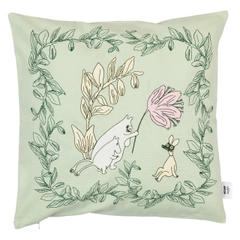 Cushion cover green 50x50cm - Bring the magical world of Moomin stories into your living room with this lovely green cushion cover, made ... The illustration is inspired by the first Moomin Story, The Moomins and the Great ...