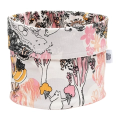 Storage basket pink 20cm - Add some Moomin magic to your home decor with a handy Moomin storage basket! The illustration is inspired by the first Moomin story, The Moomins and the Great Flood.