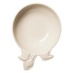 Bowl 120mm Moomintroll recirculated ceramics - This playful Moomin bowl is crafted from recirculated ceramics, giving a new life to internal factory waste.