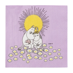 Paper napkin 33cm Sweethearts - Bring a dash of love and Moomin magic to your servings. The Sweetheart collection captures the fun and endearing relationship between Moomintroll and Snorkmaiden.