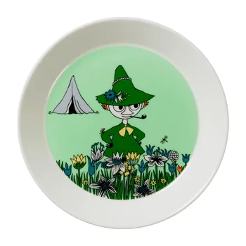 Moomin plate 19cm Snufkin green