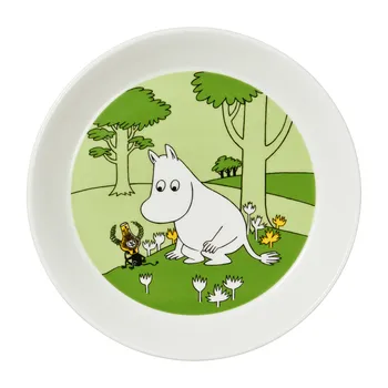 Moomin plate 19cm Moomintroll grassgreen