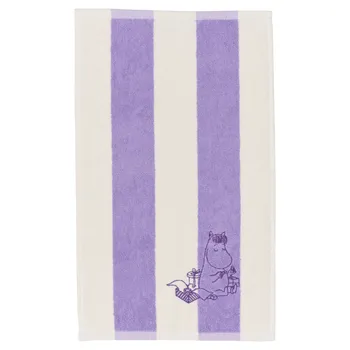 Moomin hand towel 30x50cm Snorkmaiden purple stripe